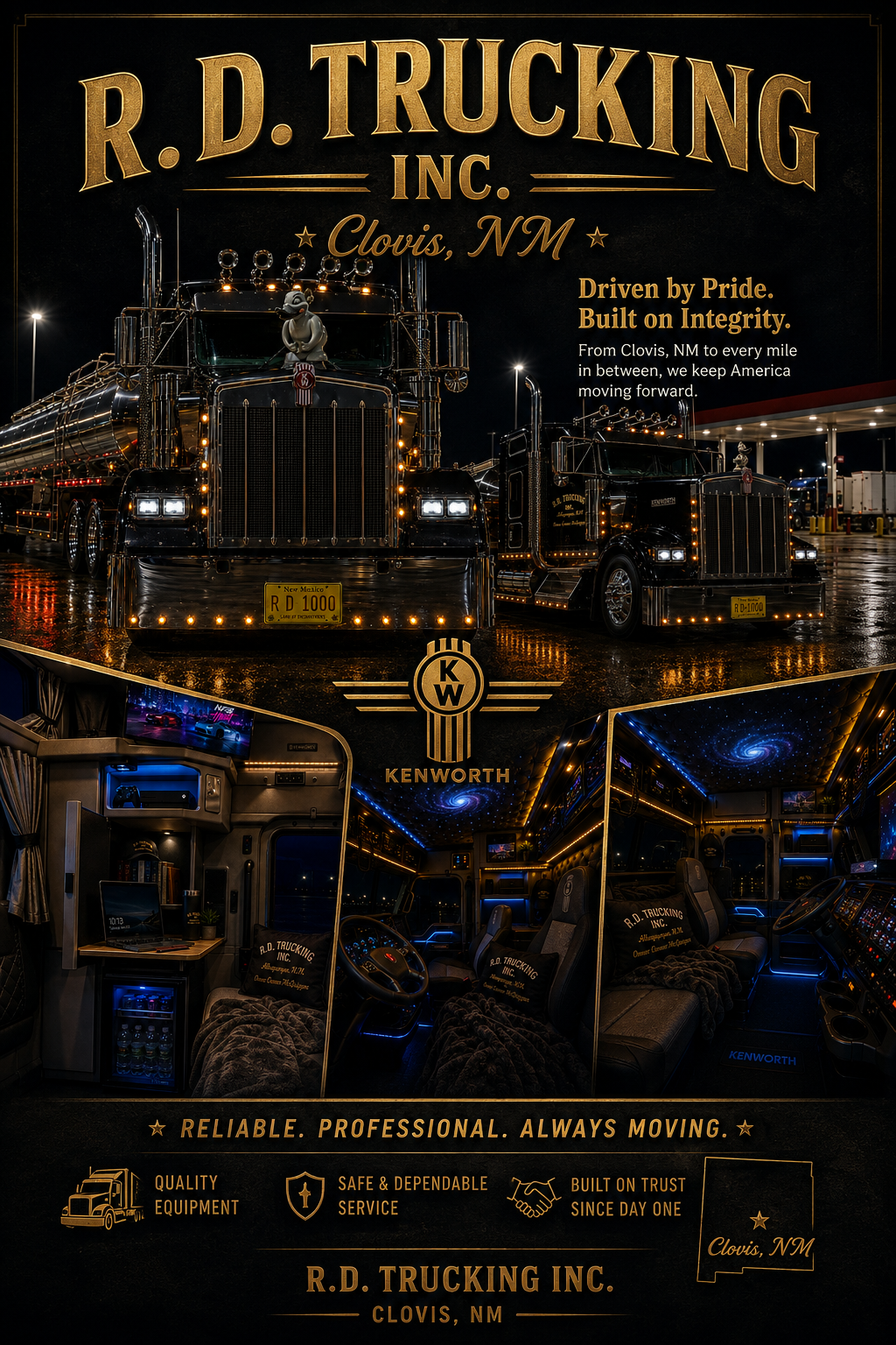 R.D. Trucking Inc. Clovis, NM poster